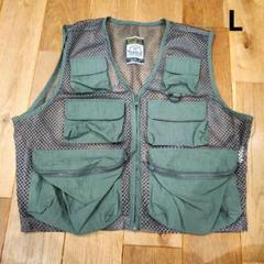 美品✨MANEAVER フィッシングベスト L メッシュ カーキ オリーブ