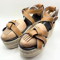 ロエベ アナグラム ウーブン スライド レザー サンダル size 37 新品・正規品】ロエベ アナグラム ウーブンスライド サンダル 36 黒