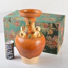 中国　唐三彩　四耳碗口瓶　高さ約29cm　V　R6419B 中国 唐三彩 四耳碗口瓶 高さ約29cm V R6419B - メルカリ