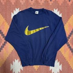 NIKE ネイビー スウェットシャツ XL 90s レア レア90s《NIKE ナイキ》刺繍スウェットトレーナー/ネイビー