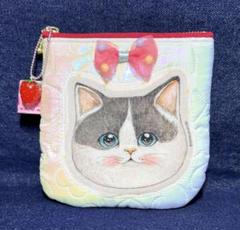 H*T様 コヤンイサムチョン♡インド刺繍×オッドアイにゃん巾着ショルダーポーチ！ H*T様 コヤンイサムチョン♡インド刺繍×オッドアイにゃん巾着