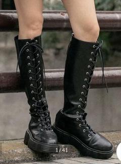 鈴木亜美さんニットブーツ Mサイズ ロングブーツ Suzuki Ami