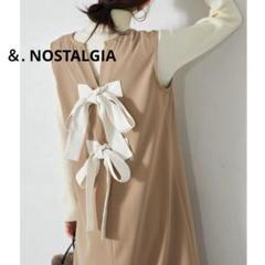 極美品✨ &. NOSTALGIA バックリボンジャンパースカート　ノスタルジア
