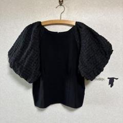 パフ袖半袖カットソー　ブラック　ブギウギ　Boogieのサムネイル