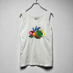 CELINE セリーヌ ボタニカル刺繍 ノースリーブカットソー タンクトップ