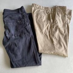 Mizuno 黒 ,TAKAQベージュ パンツ2本セットのサムネイル