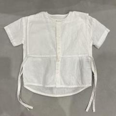 ホワイト半袖ブラウス　mamaraku 80cm