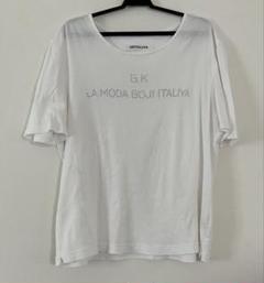 伊太利屋 ストーン付き ホワイトTシャツ 11号