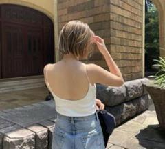 searoomlynn パッド in RIB Back U キャミソール SeaRoomlynn - シールームリン パッドin RIB back Uキャミソール