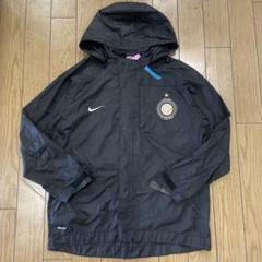 NIKE Inter ナイロンジャケット 刺繍ロゴ 古着 黒 Mサイズ