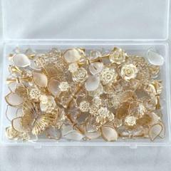 新品未使用✨ デコパーツ ビーズ ミックス ハンドメイド 貝 花 リボン 蝶 扇
