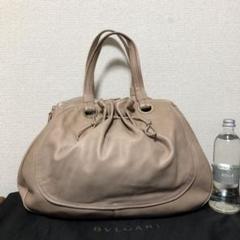 ■ BVLGARI(ブルガリ)良品 / レザー / ハンドバッグ/ピンクベージュ