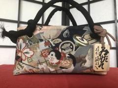 一閑張り　一閑張りバック　古布 犬張子　狛犬　家紋　古文書 一閑張り 一閑張りバック 古布 犬張子 狛犬 家紋 古文書 - メルカリ