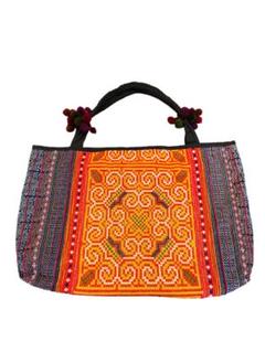【新品】モン族　古布　大きめトートバッグ　Hmong　少数民族