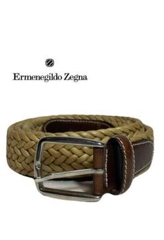 Ermenegildo Zegna 編み込みベルト ☆ITALY製☆Ermenegildo Zegna☆メッシュベルト☆編み込み