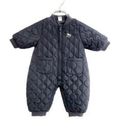 Cottoli キルティングロンパース ベビー 黒 70サイズ 秋冬 美品