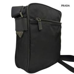 【美品】PRADA プラダ ショルダー バッグ ロゴ プレート サフィアーノ