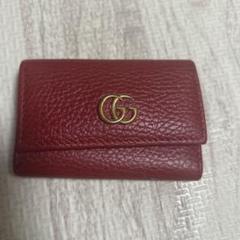 GUCCI キーケース　赤　新品　未使用　美品 グッチGGマーモント 6連キーケース 赤 ゴールド金具 ユニ