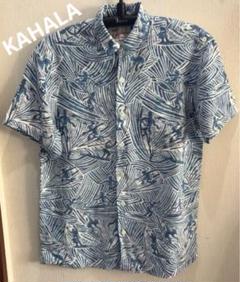 【美品 KAHALA】アロハシャツ メンズS サーフィン 半袖シャツ 総柄