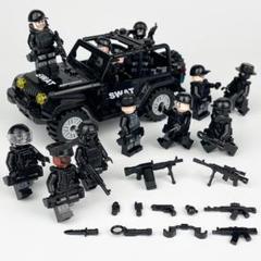 レゴ LEGO 互換 ミニフィグ SWAT 特殊部隊 ジープ 武器 12体セット