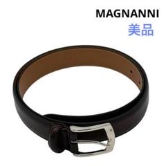 美品〉MAGNANNI マグナーニ レザーベルト ダークブラウン - メルカリ