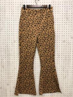 レトロ　ダンス　古着　1095 レオパード　豹柄　イージースリットフレアパンツ