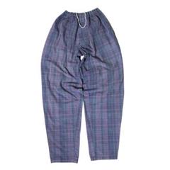 パープル系【old stussy】ヴィンテージ 80s チェック ビーチパンツ