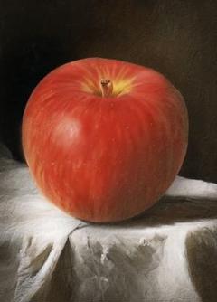 板材に描かれた赤いリンゴの油彩画風アート作品 2025年最新】リンゴ 油絵の人気アイテム - メルカリ