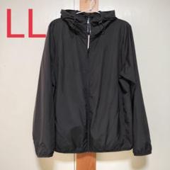 【パッカブル】しまむら UVカット 撥水 パーカー ブラック LL 折りたたみのサムネイル