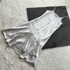 r2672【グレイル】F アイボリー キャミワンピース フレア つや感 美品