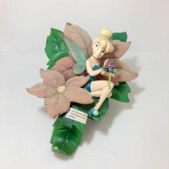 ティンカーベル 置物 花と葉