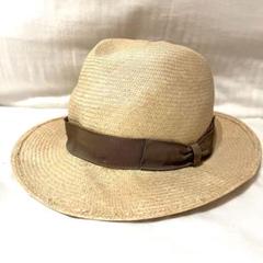 【美品】Borsalino ボルサリーノ　パナマハット　麦わら　パグリア　56