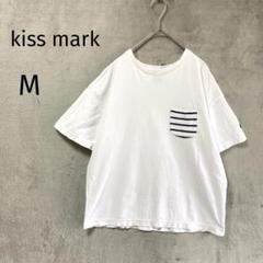 キスマーク/レディースTシャツ/M/シンプル ゆったり 胸ポケット