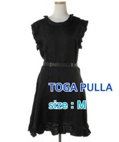 TOGA PULLA（トーガプルラ）ノースリーブワンピース　黒　blackのサムネイル