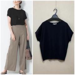 大きいサイズ 23区 レーヨンポリエステルストレッチニット(自由