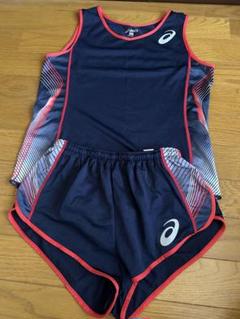 asics 陸上 ユニフォーム ランシャツ ランパン レーシング 実業団 駅伝 asics - asics 陸上用ユニフォーム 上下 ランパンランシャツ