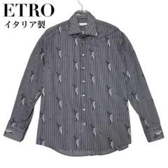 極美品】ETRO エトロ イタリア製 ペイズリー柄 高級 長袖シャツ