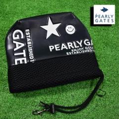 PEARLY GATES - パーリーゲイツ★ゴールドチャーム スマイルロゴアイアンカバー★ブラック黒 PEARLY GATES - パーリーゲイツ☆ゴールドチャーム スマイルロゴ