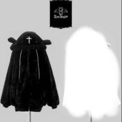 ディムモアール ファーフードGothicパーカー ブラック XL ロング丈