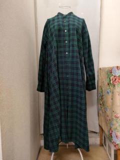【新品未使用品・タグ付き】ミズイロインド　チェック柄　ロングワンピース mizuiroind SALE ミズイロインド ワンピース mizuiro ind
