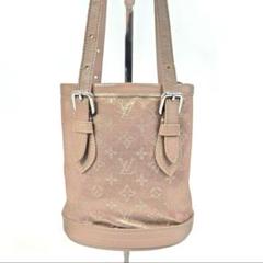 超極美品 LOUIS VUITTON リトル バケット サテン モノグラム