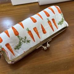 ハンドメイド　ガマ口ポーチ