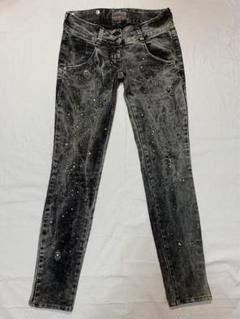 italy製 skull studs design denim jeans