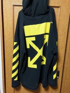 OFF-WHITE クロスアローパーカー ブラック/イエロー 極美品 XS/M相当】オフホワイト OFF-WHITE クロスアロー