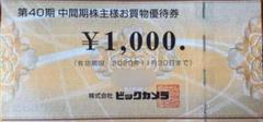 最新版 ビッグカメラ 株主優待券 4000円分