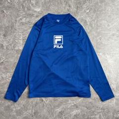 【FILA】フィラ（S）テニス練習着＊ロングT＊メッシュ＊センターロゴ＊プリント