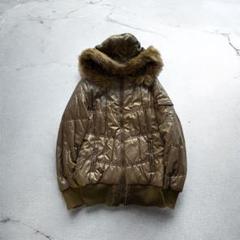 00s far down jacket 光沢　opium Y2K