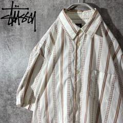 [大人気] ステューシー　シャツ　ストライプ　90s ゆるだぼ　シンプル　レア◎