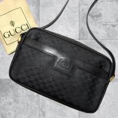 希少!!グッチ　ショルダーバッグ　レザー　インターロッキング　エンボス　黒 グッチ(GUCCI)グッチ インターロッキングG ショルダーバッグ
