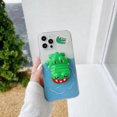 563 iPhone15pro スマホケース　わに　おもちゃ　ワニワニパニック